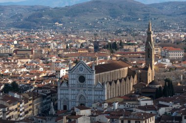 Floransa Toskana 'nın tepesinden panoramik manzara