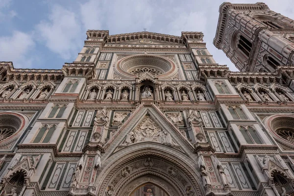 Façade Cathédrale Florence Avec Clocher Giotto — Photo