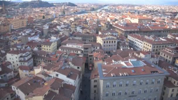 フィレンツェの街の頂上からのパノラマビュートスカーナ — ストック動画