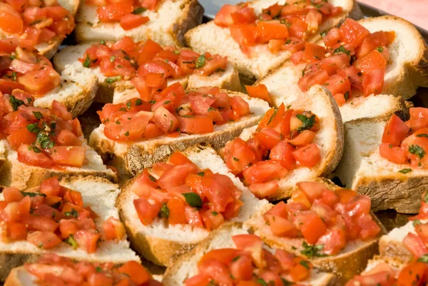 Bruschetta Rustic Dish Originating Need Keep Bread Farmers Now Considered — Stock Photo, Image