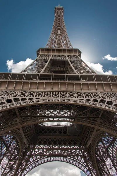 Eiffel Torony Párizs Leghíresebb Műemléke Melyet Világszerte Város Franciaország Szimbólumaként — Stock Fotó