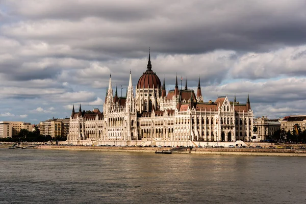 Budapest Parliament government building in neo-Gothic style