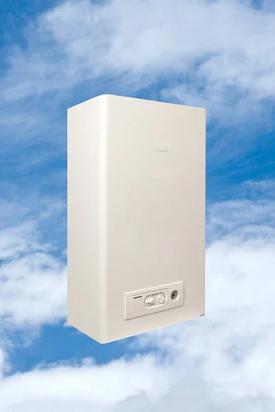 Calentador Agua Gas Sistema Calentamiento Agua Sobre Fondo Color — Foto de Stock