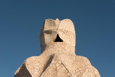 Barselona, İspanya - 25 Mart, 202: Şehrin milli anıtı, mimar di toni gau tarafından tasarlandı.