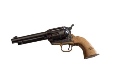 revolver beyaz arkaplanda izole edildi 