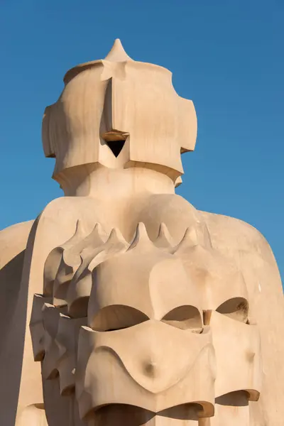 Famosa Statua Del Famoso Punto Riferimento Barcellona — Foto Stock