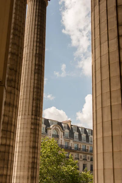 Párizs Kilátás Louvre Múzeum Piramis Párizs — Stock Fotó