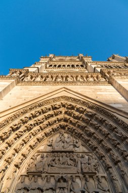 Paris - ünlü notre - Madame de Paris Katedrali, Paris Fransa. unesco Dünya Mirası 