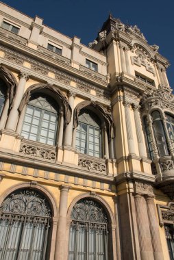 Barselona, İspanya 'daki Ulusal Barselona Müzesi' nin ön cephesi.