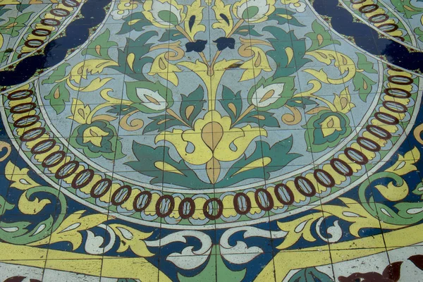 Telhas Coloridas Detalhe Uma Telha Turca Tradicional — Fotografia de Stock