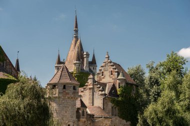 Şehirdeki eski şatonun güzel manzarası