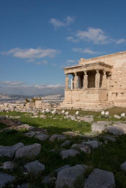 Atina 'daki Akropolis ve Partenon manzarası