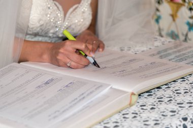 Bir düğün töreni. gelin ve damat 