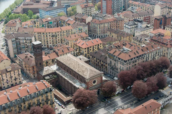 Vista Aerea Della Città Turin Piemontese Italia — Foto Stock