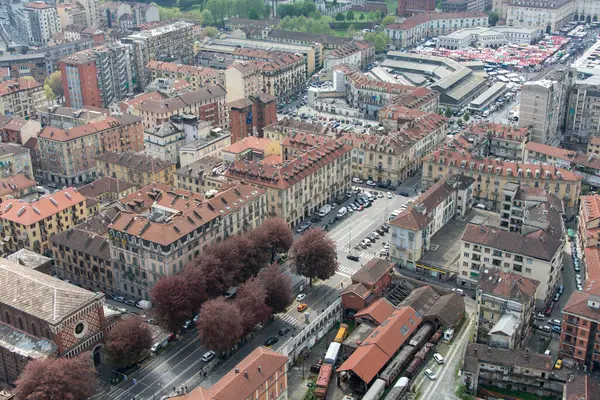 Vista Aérea Cidade Turim Itália — Fotografia de Stock