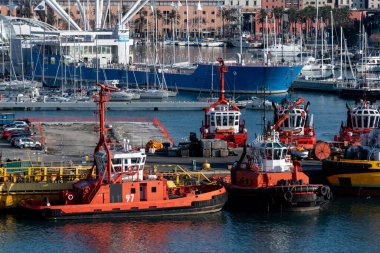 Genoa limanının panoramik görünümü