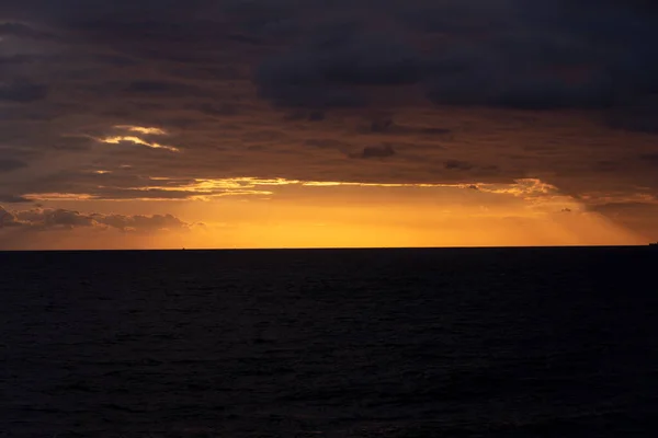 View Sunset Cruise Ship Mediterranean Sea — Stock Photo, Image