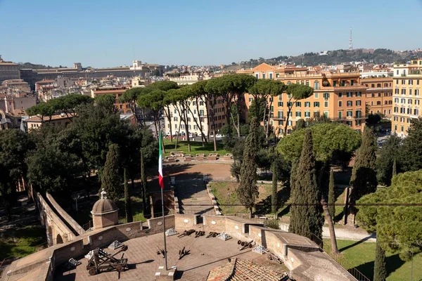 Roma 'nın şehir manzaralı panoramik manzarası