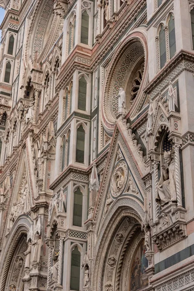 Façade Cathédrale Florence Avec Clocher Giotto — Photo