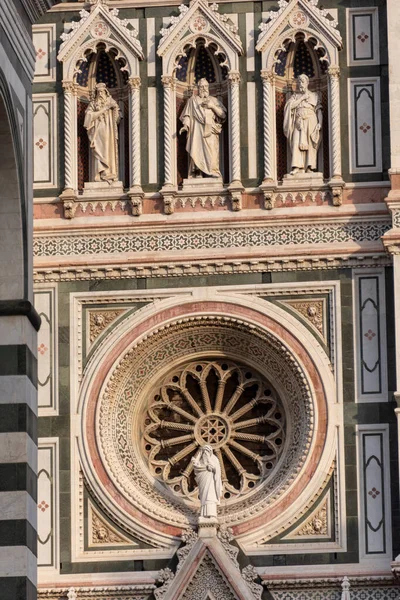 Façade Cathédrale Florence Avec Clocher Giotto — Photo