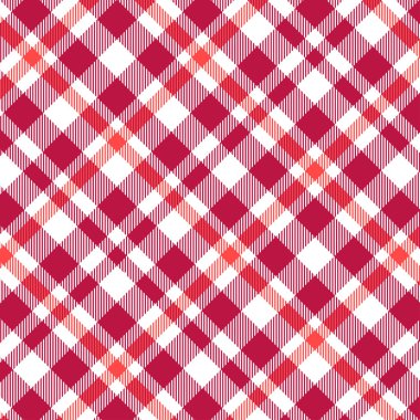 Tartan kırmızı ve beyaz desen.