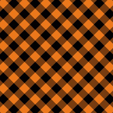 Turuncu ve Siyah Gingham deseni.