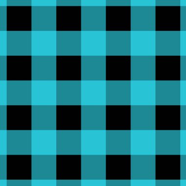 Cyan ve Black Gingham deseni.