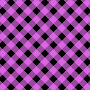 Mor ve Siyah Gingham deseni.