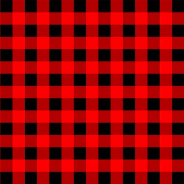 Kırmızı ve Siyah Gingham deseni.