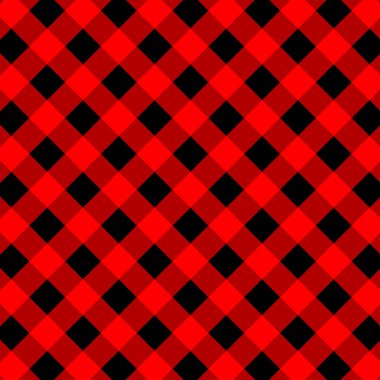 Kırmızı ve Siyah Gingham deseni.