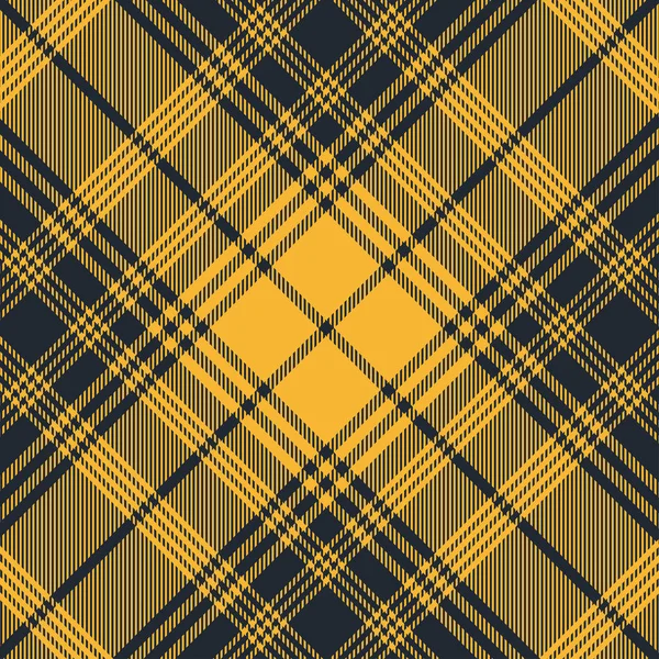 Tartan geel en zwart patroon. — Stockvector