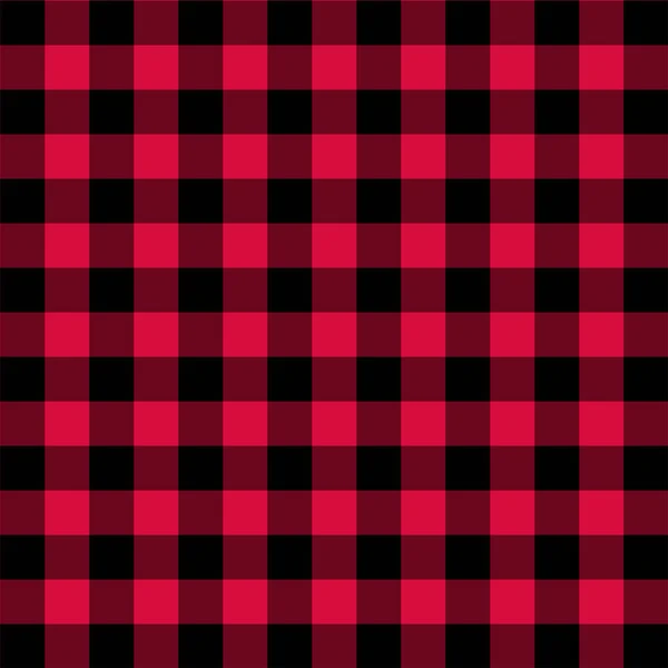 Red and Black Gingham pattern. — Stock Vector