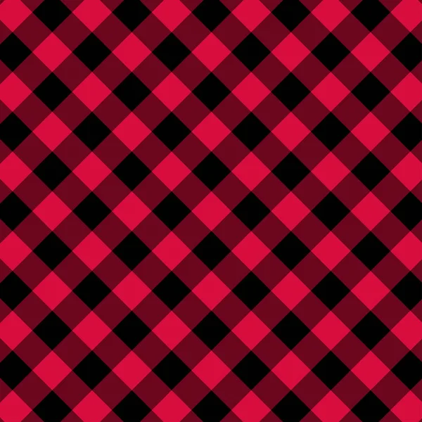 Patrón rojo y negro Gingham . — Vector de stock