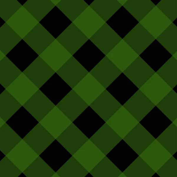 Padrão de Gingham verde e preto . — Vetor de Stock