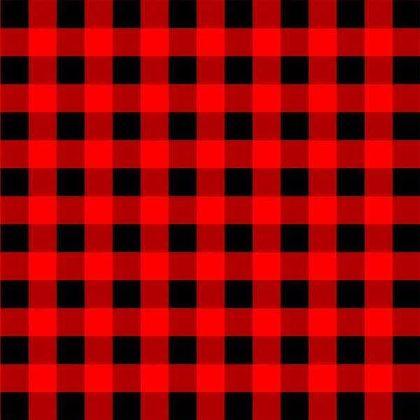 Red and Black Gingham pattern. — Stock Vector