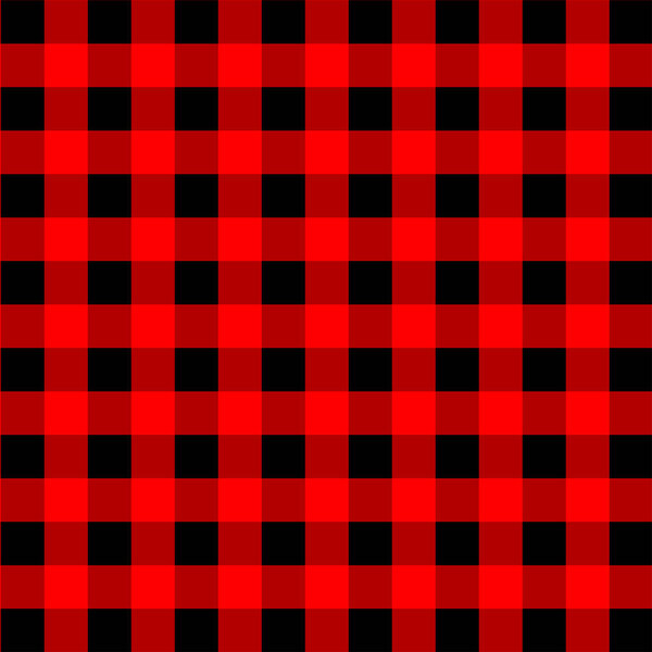 Red and Black Gingham pattern.