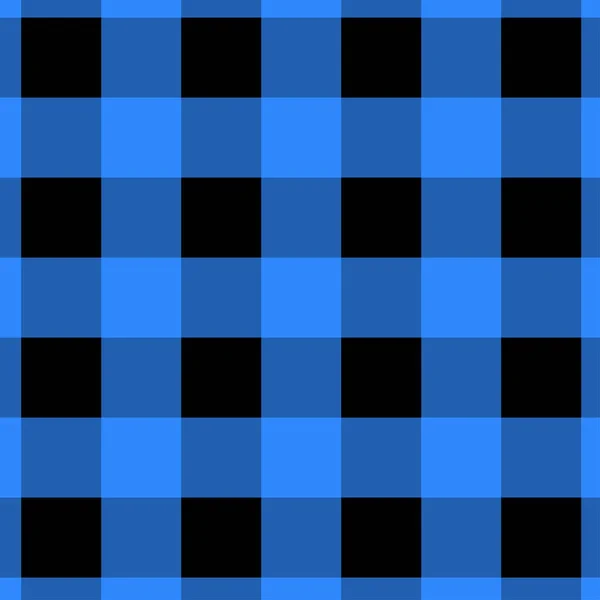 Modèle Gingham bleu et noir . — Image vectorielle