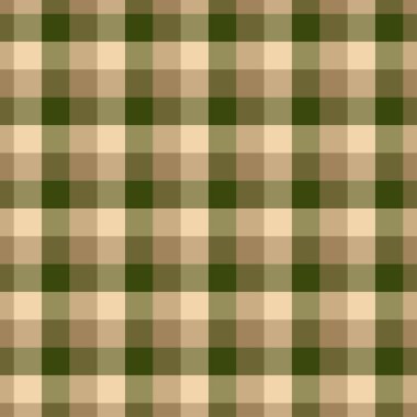 Gingham yeşili desen. Ekose kumaş, masa örtüsü, kıyafet, gömlek, elbise, kağıt, yatak örtüsü, yorgan ve diğer tekstil ürünleri için kumaş. Vektör İllüstrasyonu Eps 10