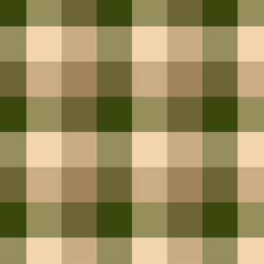 Gingham yeşili desen. Ekose kumaş, masa örtüsü, kıyafet, gömlek, elbise, kağıt, yatak örtüsü, yorgan ve diğer tekstil ürünleri için kumaş. Vektör İllüstrasyonu Eps 10