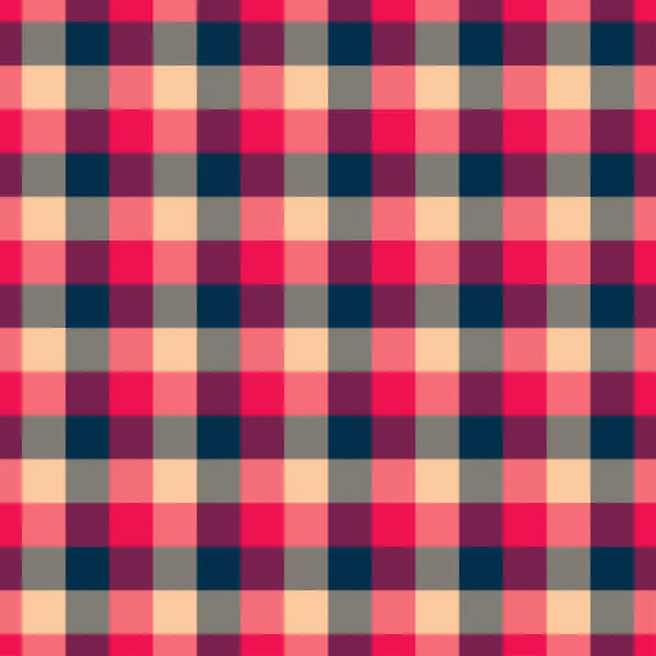 Gingham rood en zwart patroon. — Stockvector