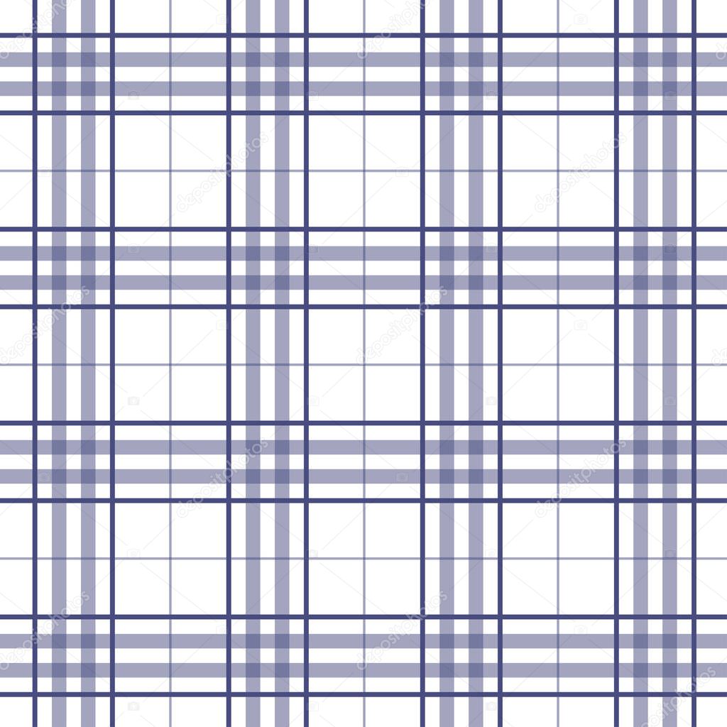 Tartan blue and white pattern.