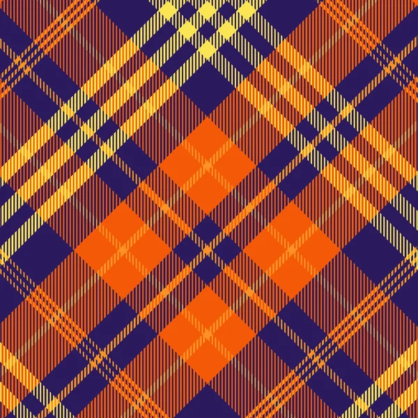 Padrão sem costura azul e laranja Tartan —  Vetores de Stock