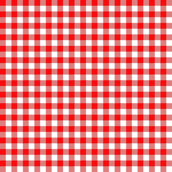 Red Gingham seamless pattern. — Stock Vector
