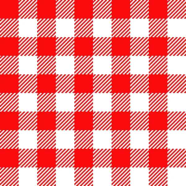 Padrão sem costura de gingham vermelho . — Vetor de Stock