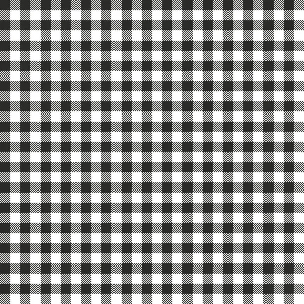 Black Gingham seamless pattern. — Stock Vector