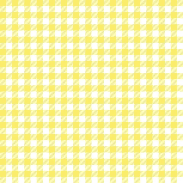 Padrão sem costura de Gingham amarelo . —  Vetores de Stock