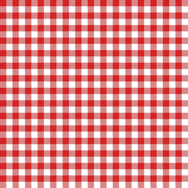 Red Gingham seamless pattern. — Stock Vector