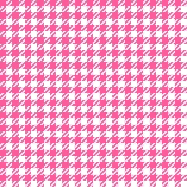 Pink Gingham seamless pattern. — Stock Vector