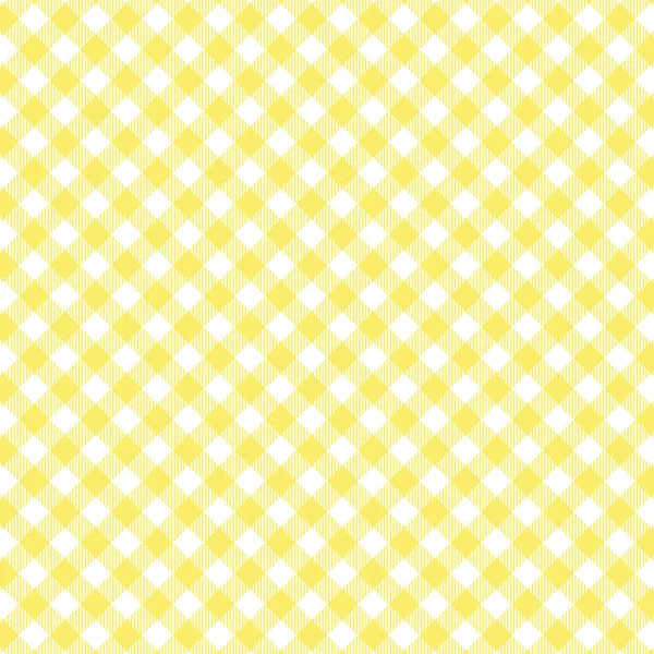 Padrão sem costura de Gingham amarelo . — Vetor de Stock