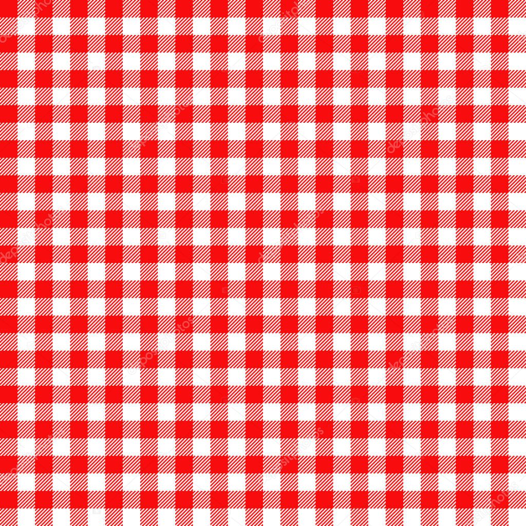 Red Gingham seamless pattern.